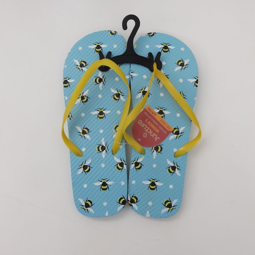 Juncture Women’s Flip Flops Sandals bee print